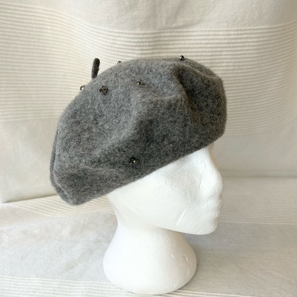 H&M Felted Wool Rhinestone Beret - Picture 8 of 14